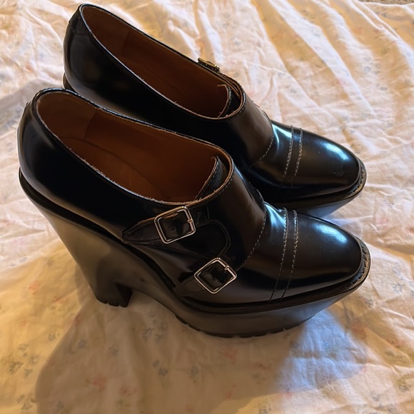 RARE Burberry Prorsum Creeper Monk Strap Wedges - Picture 3 of 6